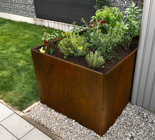 Hochbeet Design Cortenstahl