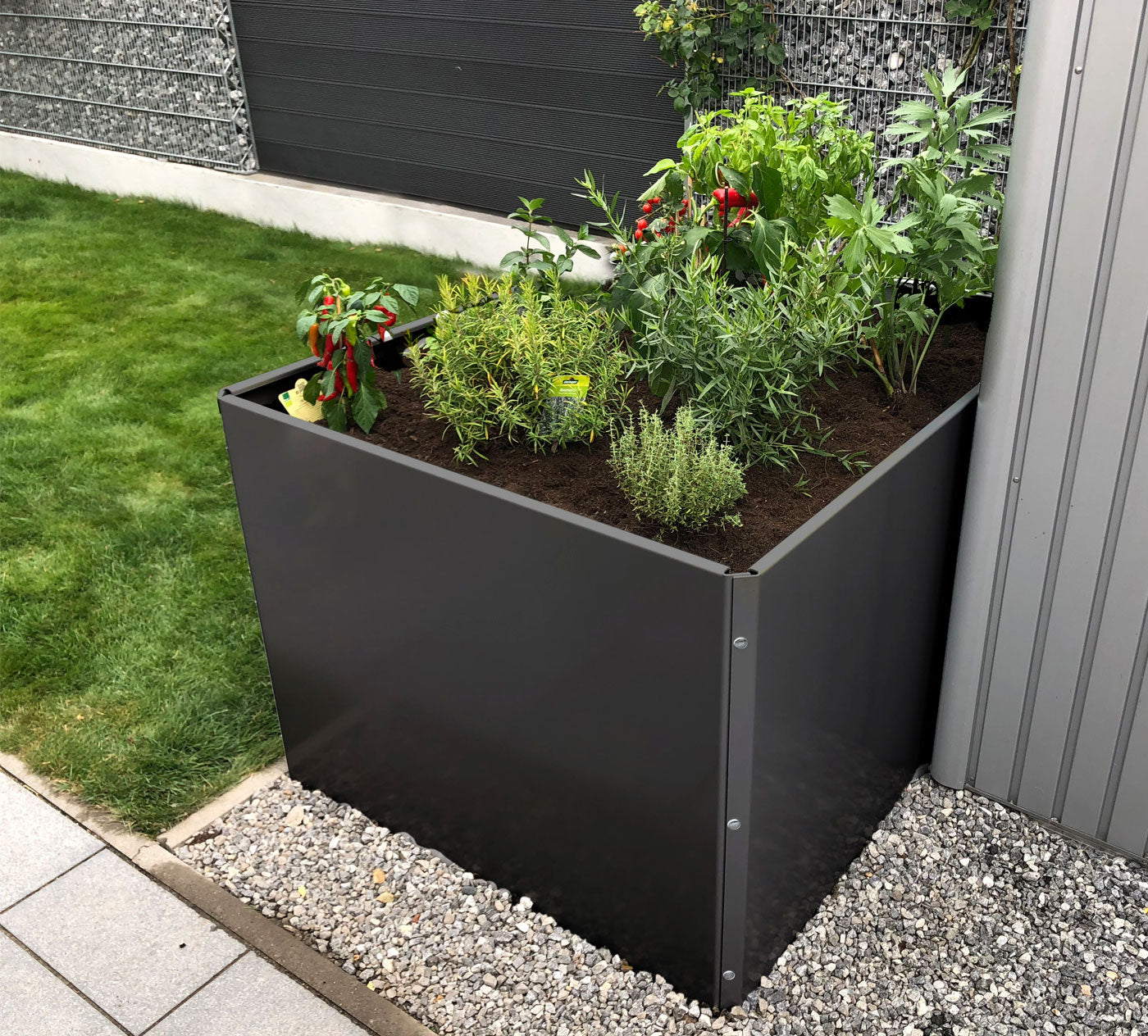 Hochbeet Design Anthrazitgrau