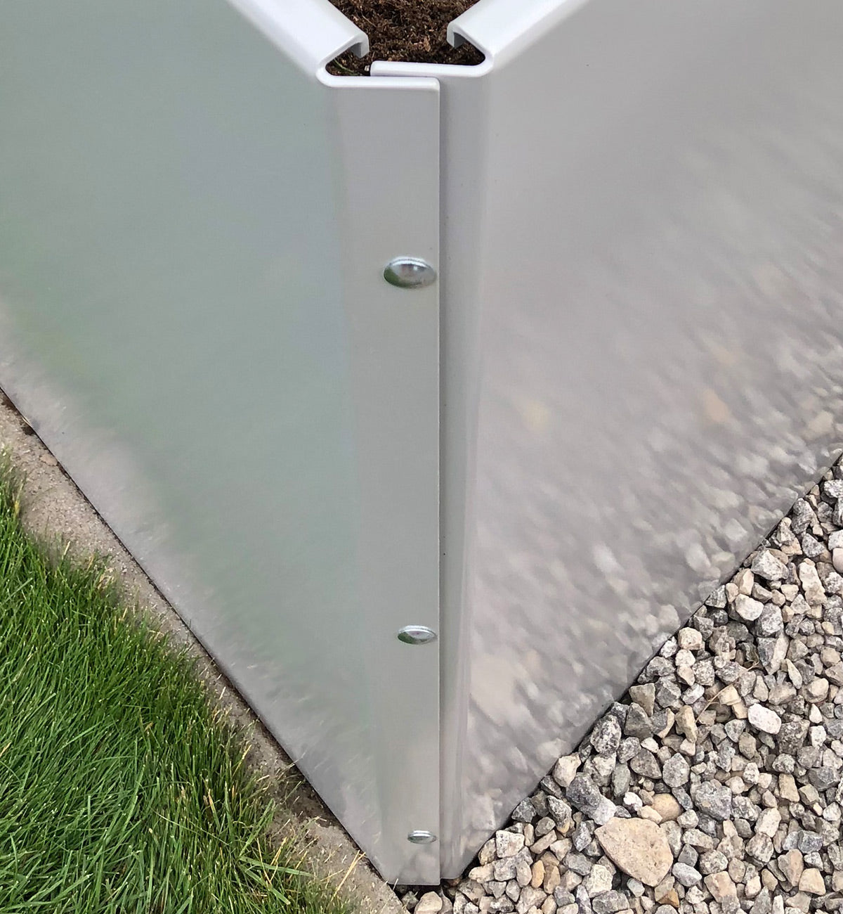 Hochbeet Design Weißaluminium