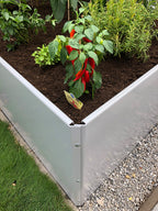 Hochbeet Design Weißaluminium
