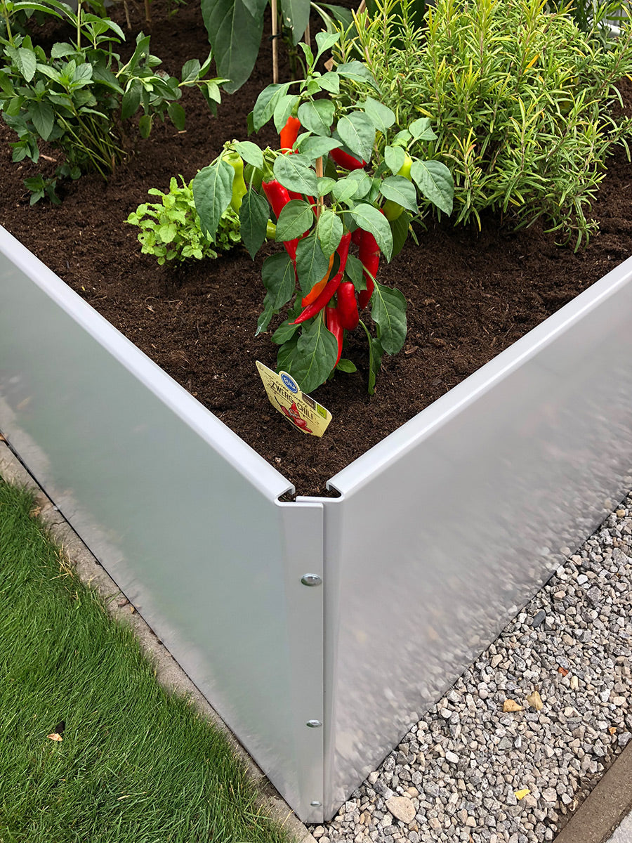 Hochbeet Design Weißaluminium